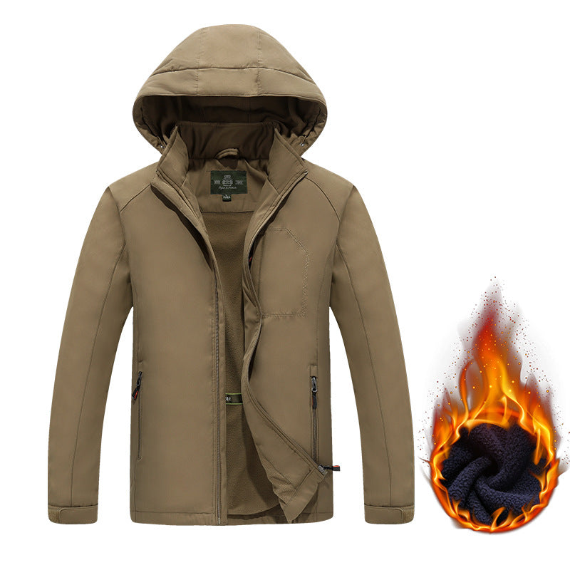 Men's Thickened Fleece Lined Jacket Set