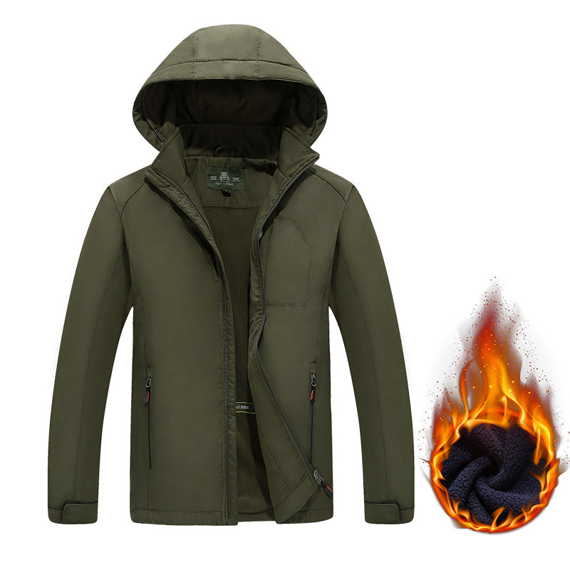 Men's Thickened Fleece Lined Jacket Set